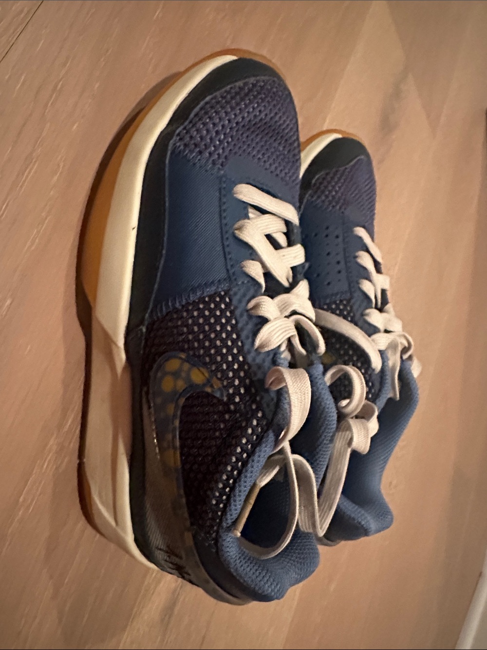 Nike Ja Kids Navy and White Lace-Up Sneakers